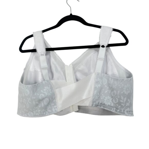 Playtex 18hr Women White Full Coverage Bra Size 48DD Style 4695 Front Closure - Picture 5 of 11